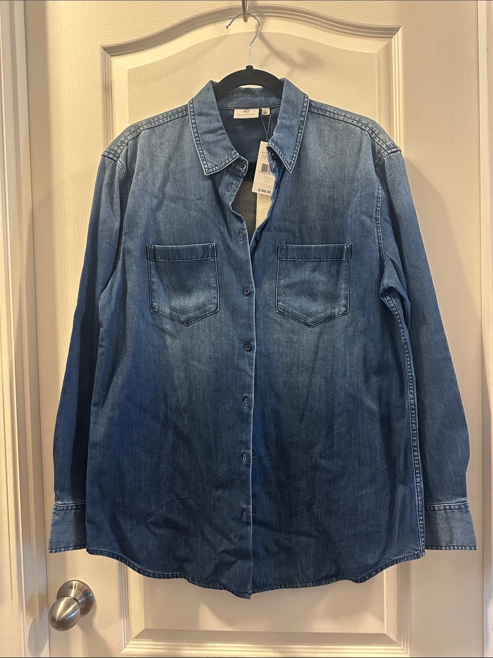 Ag Adriano Goldschmied Indigo Denim Button-Up Shirt